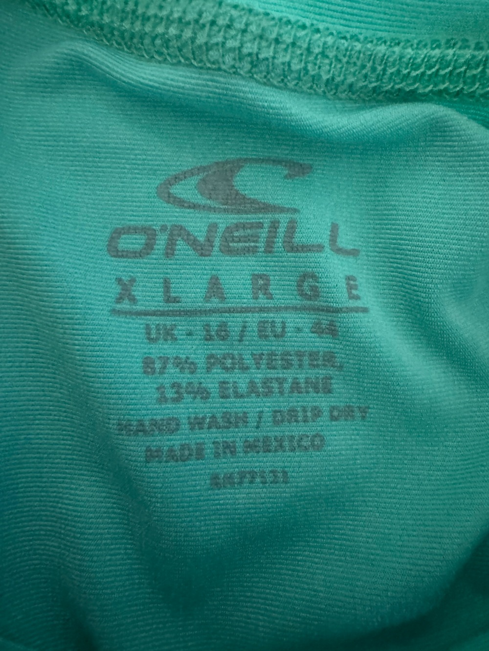 O'Neill Mint Green Short Sleeve Rash Guard - Picture 4 of 4